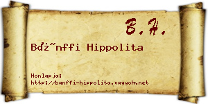 Bánffi Hippolita névjegykártya